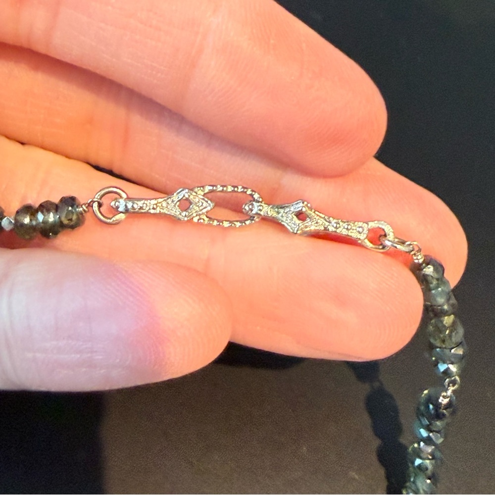 18k Sapphire Bead Necklace - Eve J Alfille - Picture 3 of 10